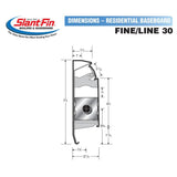 Fine/Line 30 7 ft. Hydronic Baseboard with Fully Assembled Element and Enclosure in Nu White - Super Arbor