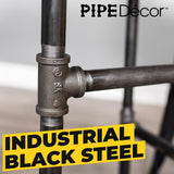 3/4 in. Black Pipe 29 in. L x 30 in. H Solitaire Design Kitchen Table Kit