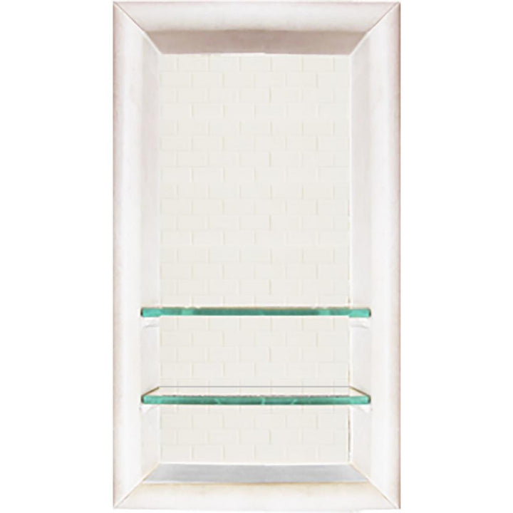 Classic Style 12 in. x 4 in. x 24 in. Shower Niche in Natural Buff - Super Arbor