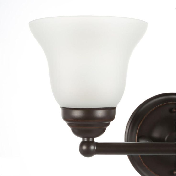 Ashhurst 2-Light Oil Rubbed Bronze Vanity Light with Frosted Glass Shades