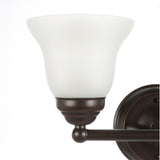 Ashhurst 2-Light Oil Rubbed Bronze Vanity Light with Frosted Glass Shades