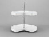 Rev-A-Shelf 32 in Almond Polymer Kidney Lazy Susan, 2-Shelf