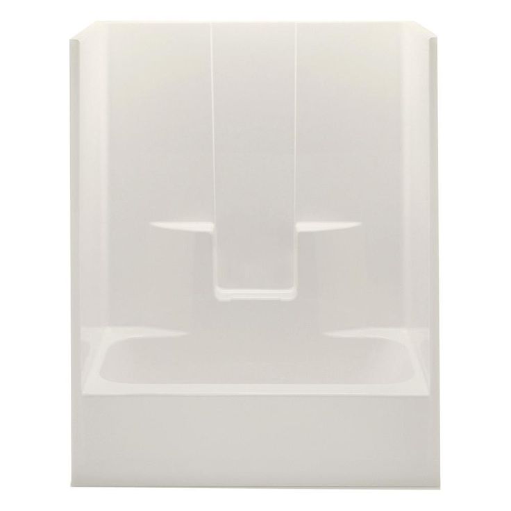 Everyday 60 in. x 34.5 in. x 76.5 in. 1-Piece Bath and Shower Kit with Right Drain in White