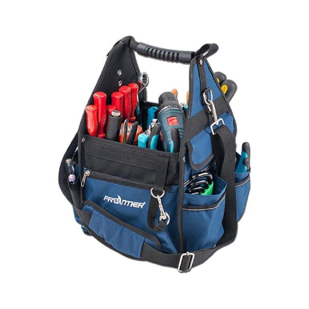 10 in. Open Electric Tool Bag in Black and Blue - Super Arbor