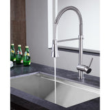 Carriage Single Handle Standard Kitchen Faucet in Brushed Nickel - Super Arbor