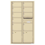 Salsbury 3800 Horizontal Series Surface-Mount Mailbox, 9 Compartments + 2 Parcel Lockers