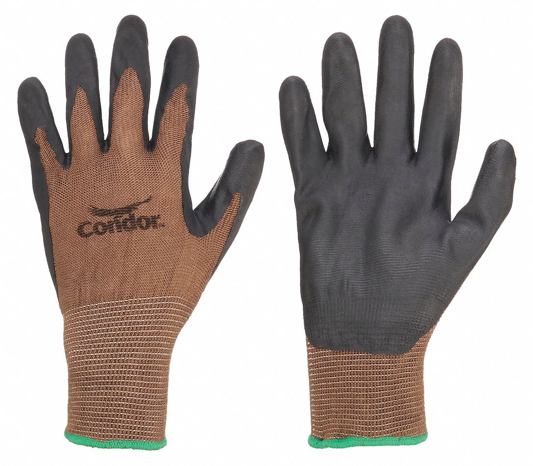 CONDOR Nitrile Coated Gloves - Size S, Sandy Texture, ANSI Level 4