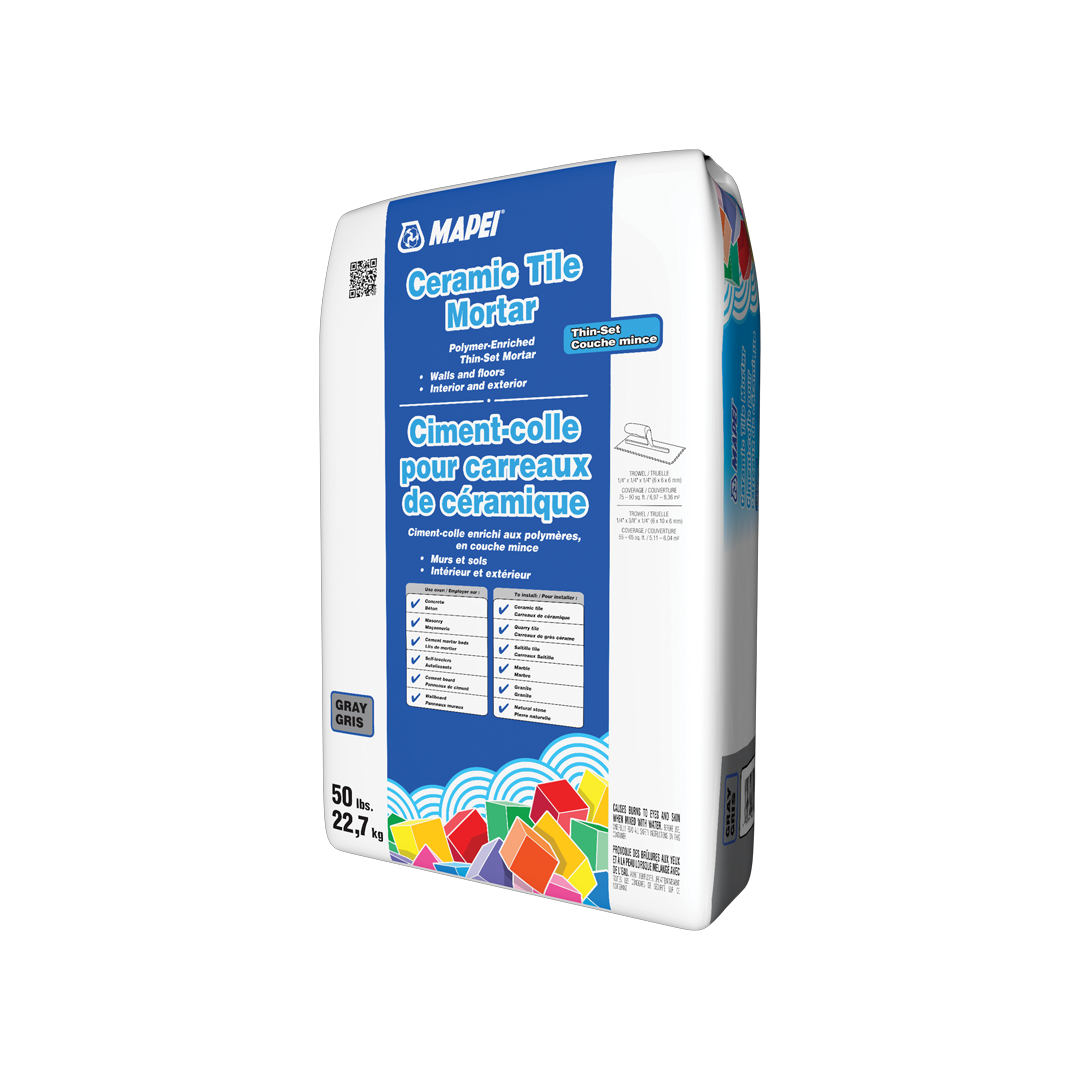 MAPEI Ceramic Tile Mortar, 50-lb Gray, Polymer-Enriched Thin-Set
