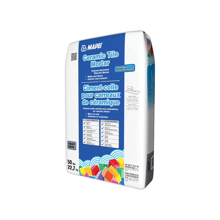 MAPEI Ceramic Tile Mortar, 50-lb Gray, Polymer-Enriched Thin-Set