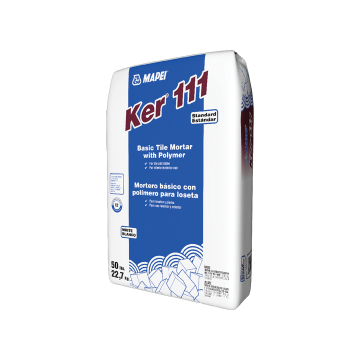 MAPEI Ker 111 White Basic Tile Mortar with Polymer, 50 lbs