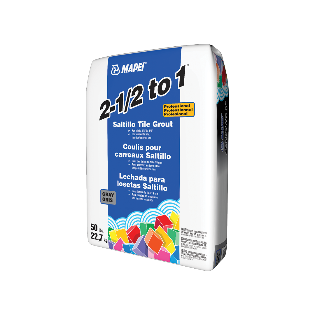 MAPEI 2-1/2 to 1 Saltillo Tile Grout, Gray, 50 lb