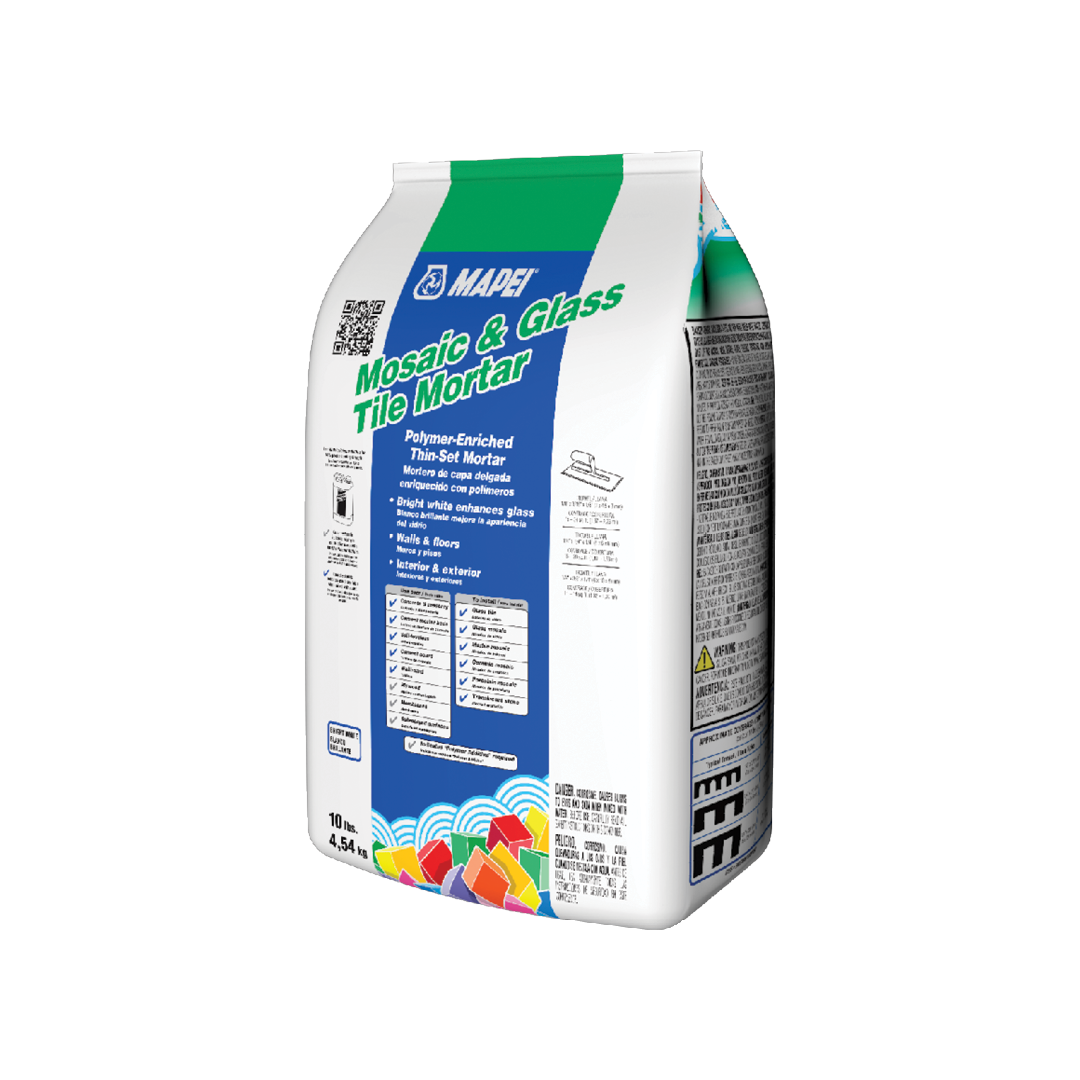 MAPEI Mosaic & Glass Tile Mortar, 10-lb Bright White Polymer-Enriched Thinset