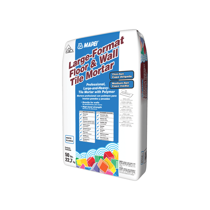 MAPEI Large-Format Floor & Wall Tile Mortar, White, 50 lb Thin-Set/Medium-Set