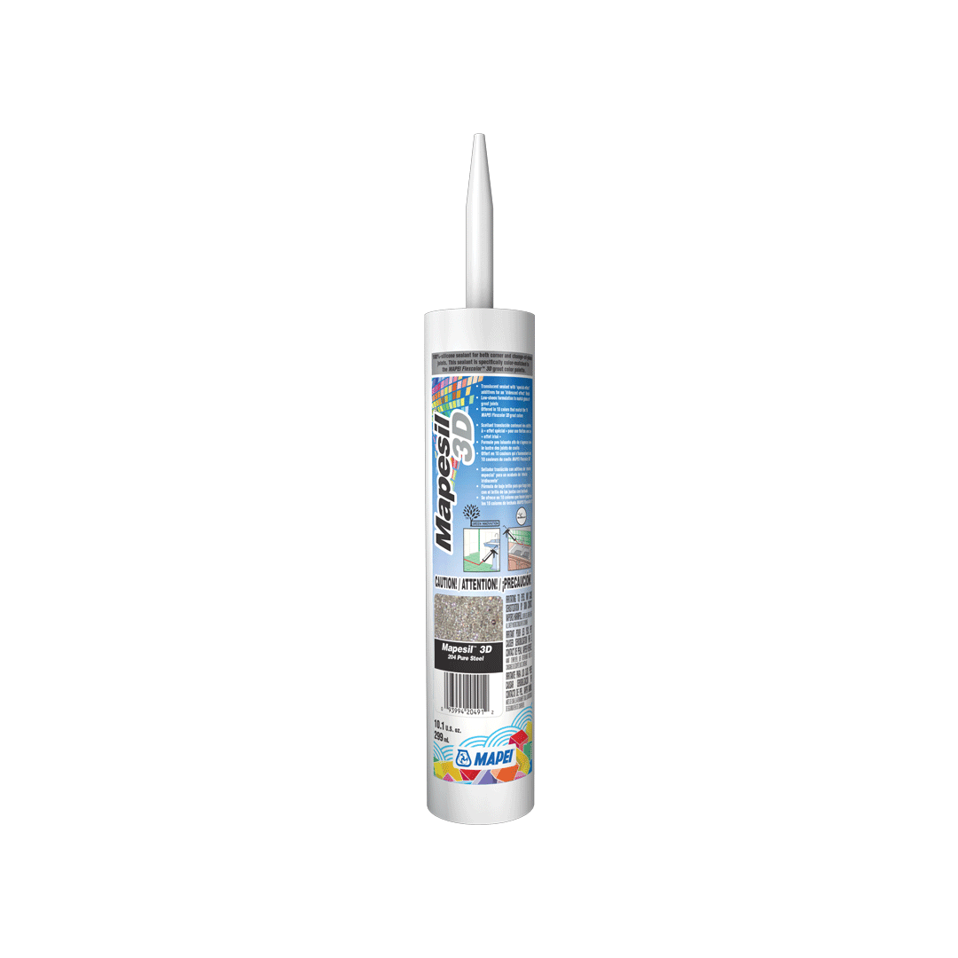 204 Pure Steel Mapesil 3D Silicone Caulk