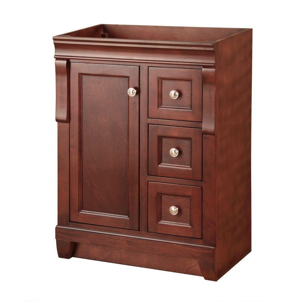 Naples 30 in. W 21.63 in. D Vanity Cabinet Only in Warm Cinnamon with Left Hand Drawers - Super Arbor