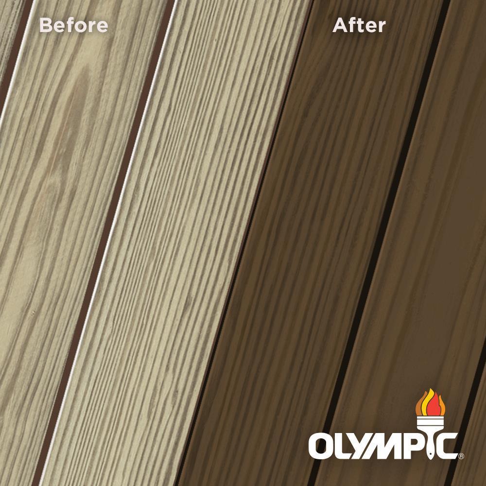 Olympic Elite 3 gal. American Chestnut Semi-Transparent Stain and Sealant in One Low VOC - Super Arbor