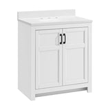 Style Selections Lowry 31-in White Single Sink Bathroom Vanity with White Acrylic Top