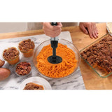 6-Speed Hand Blender Potato Masher Attachment, Black