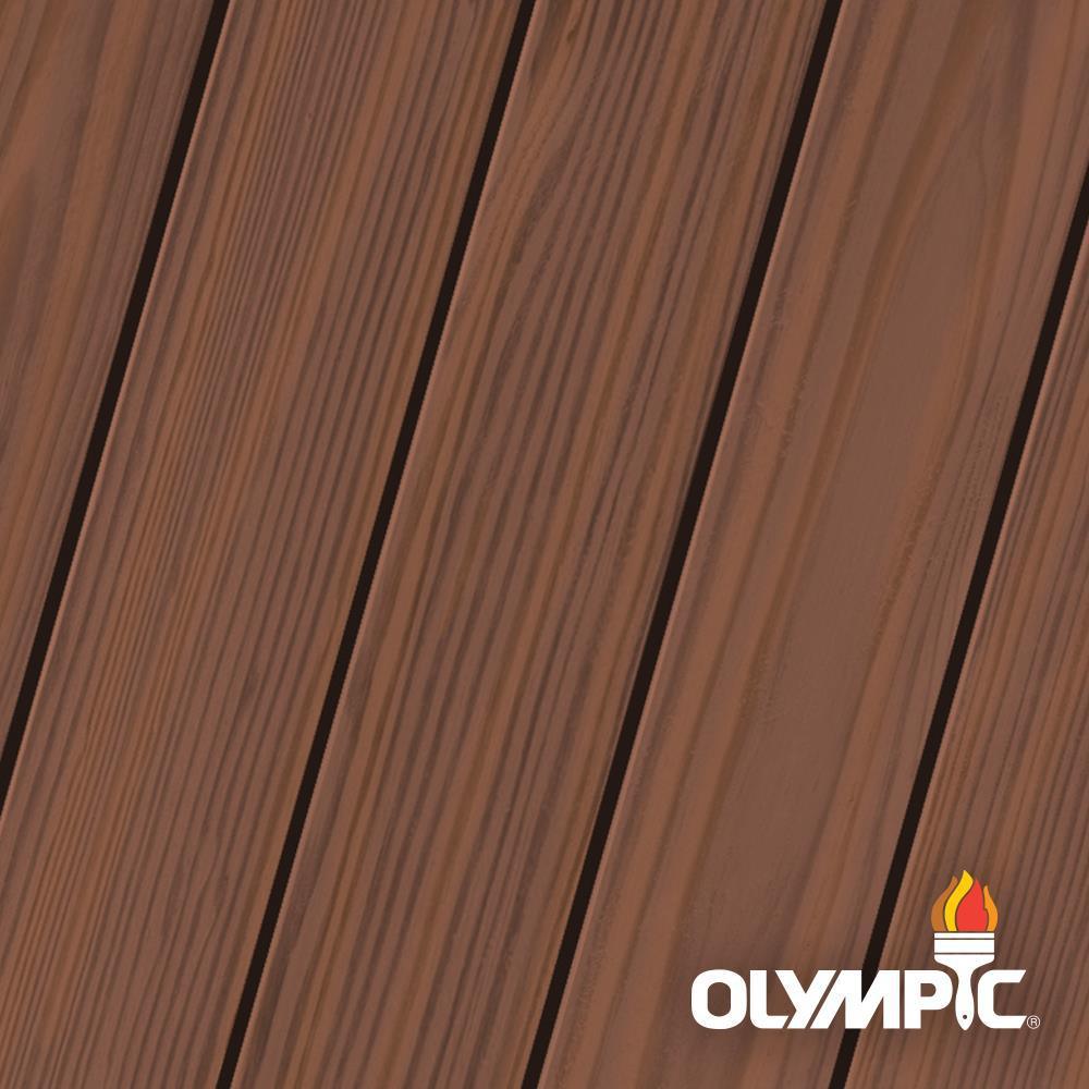 Olympic Maximum 5 gal. Dark Mahogany Semi-Transparent Exterior Stain and Sealant in One - Super Arbor