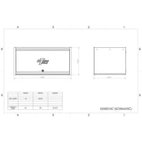 55 in. Power Workstation Professional Hutch with Stainless Steel Shelf and Work Surface in Blue - Super Arbor