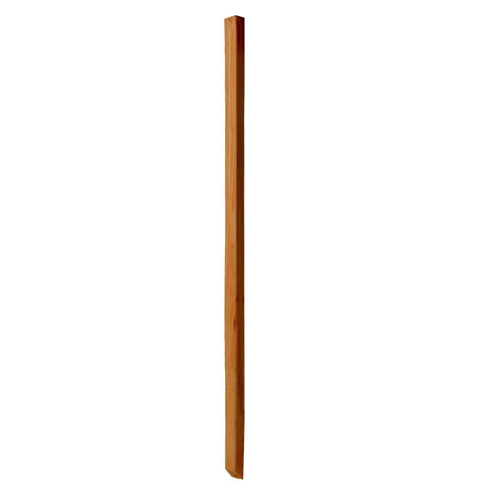 2 in. x 2 in. x 42 in. Pressure-Treated Cedar-Tone Mitered 1-End B1E Baluster (12-Pack) - Super Arbor