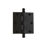 Nostalgic Warehouse 3.5 in. Antique Pewter Ball Tip Residential Hinge with 5/8 in. Radius Corners - Super Arbor