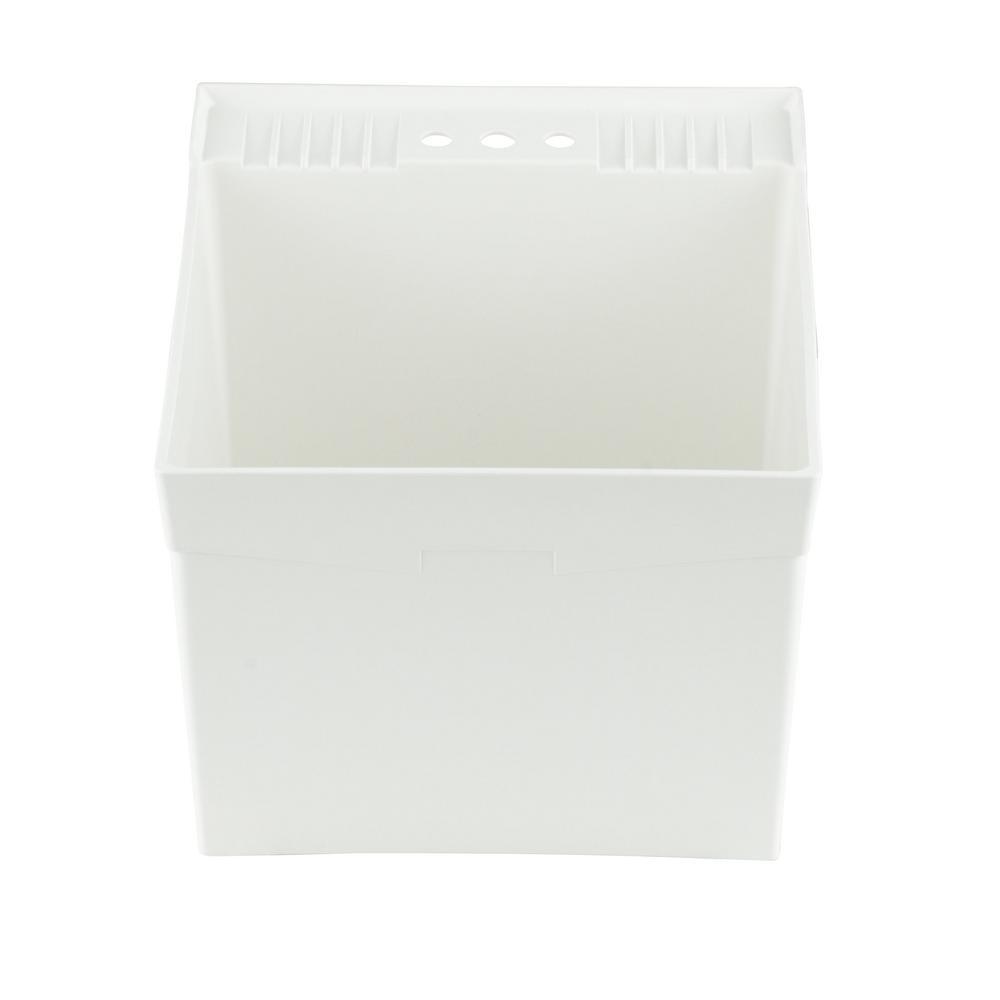 Utilatub 20 in. x 24 in. Structural Thermoplastic Wall-Mount Utility Tub in White - Super Arbor