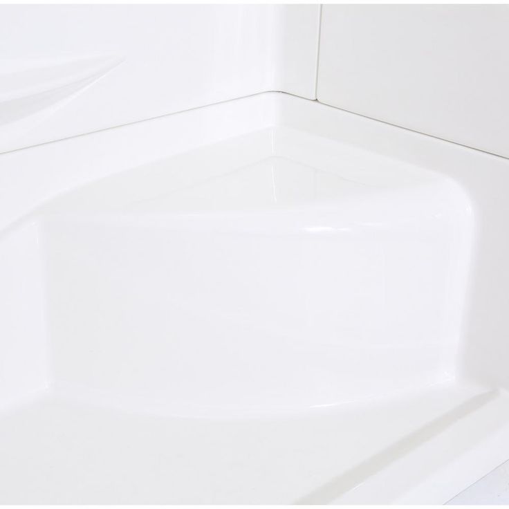 Varia 30 in. x 60 in x 76 in. 4 -pc AcrylX Acrylic Finished Shower Stall with Right Drain and Left Seat in White