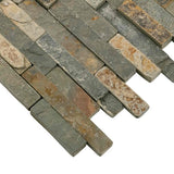 MSI Rustique Interlocking 8 in. x 18 in. x 10mm Slate Mesh-Mounted Mosaic Wall Tile (10 sq. ft. / Case)