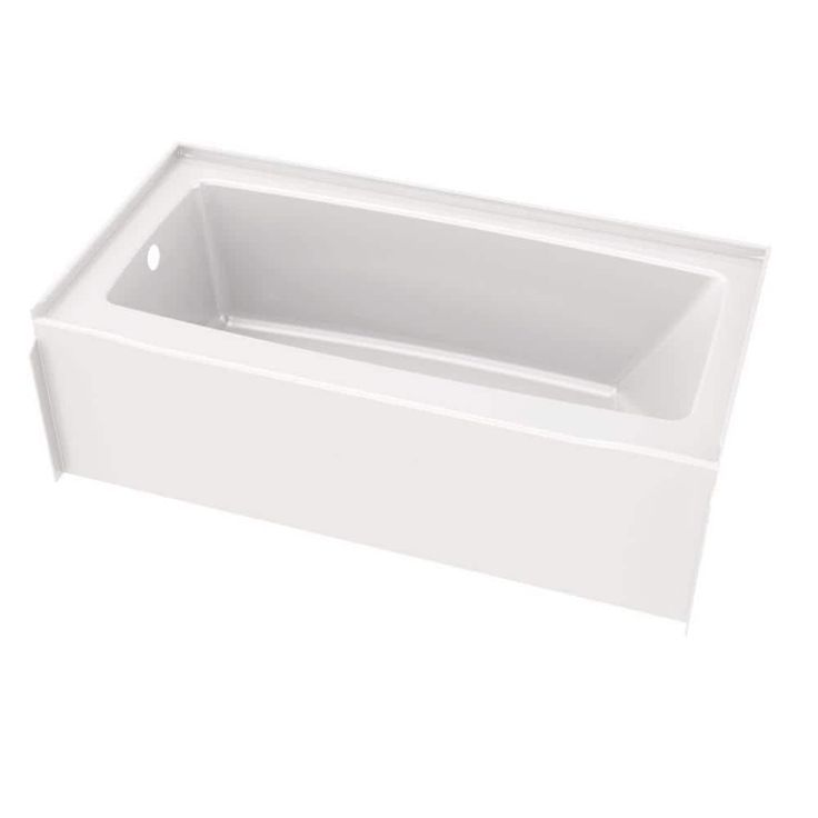 Classic 500 60 in. x 30 in. Alcove Left Drain Bathtub and Wall Surrounds in High Gloss White