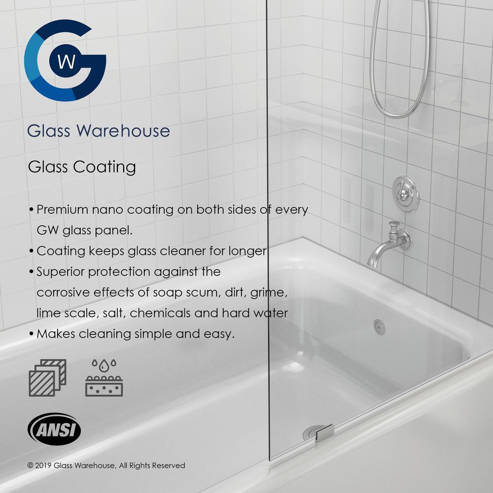 48 in. - 52 in. x 78 in. Frameless Sliding Shower Door in Matte Black with Handle - Super Arbor