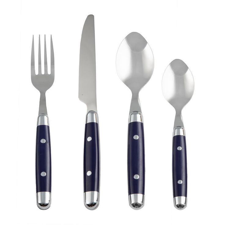 Jubilee Red 16-Piece 18/0 Stainless Steel Flatware Set (Service for 4)