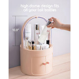 CozyBlock High Dome Makeup Container, Dustproof Makeup Organizer Multi-Level Cosmetic Organizer,Skincare Holder in White - Super Arbor