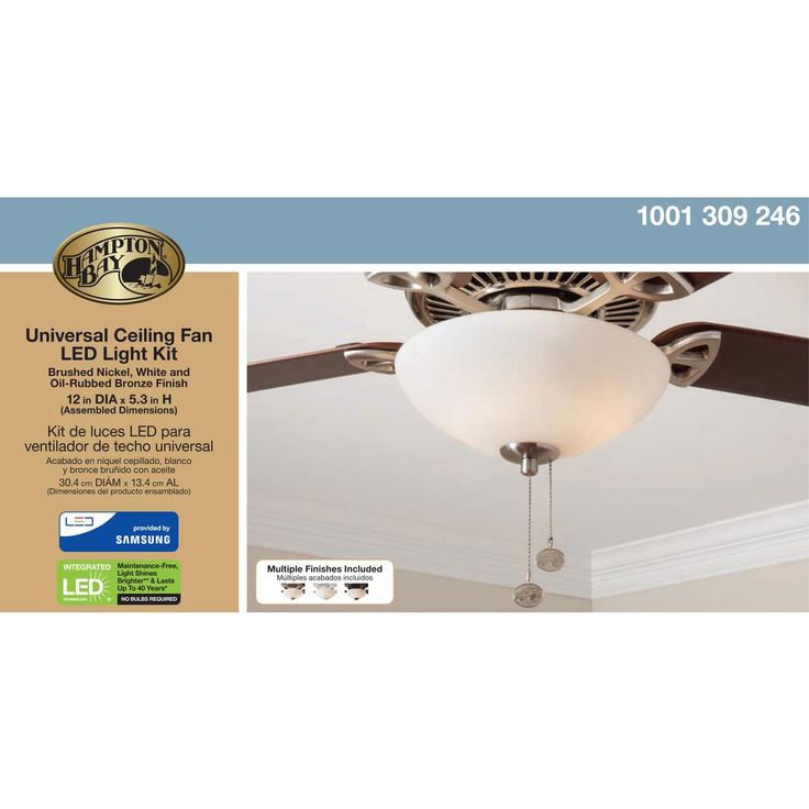 Universal 12 in. LED Ceiling Fan Light Kit