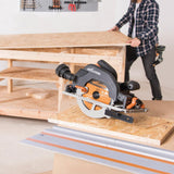 15 Amp 7-1/4 in. Circular Track Saw Kit with 40 in. Track, Electric Brake and Multi-Material Blade - Super Arbor