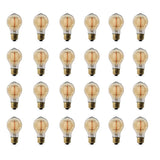 Feit Electric 60-Watt AT19 Dimmable Incandescent Amber Glass Vintage Edison Light Bulb with Cage Filament Soft White (24-Pack)