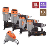 Pneumatic Finishing Nailers and Staplers Combo Kit with Fasteners (5-Piece) - Super Arbor