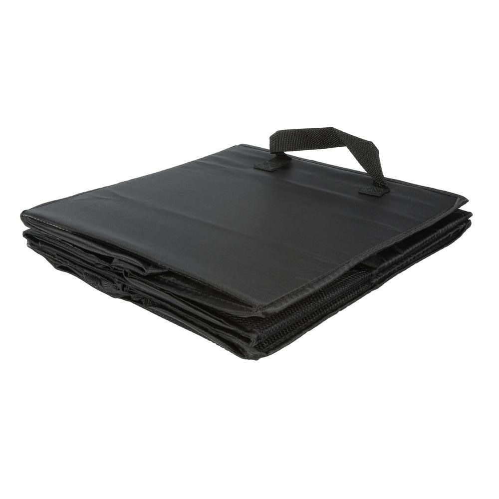 2-Compartment Black Folding Trunk Small Parts Organizer - Super Arbor