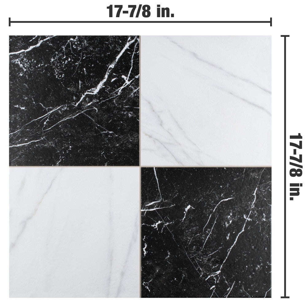 Merola Tile Merzoni Checker Ruzzini 17-7/8 in. x 17-7/8 in. Porcelain Floor and Wall Tile (13.5 sq. ft./Case)