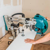 12 in. Dual-Bevel Sliding Compound Miter Saw with Laser with bonus Compact Folding Miter Saw Stand