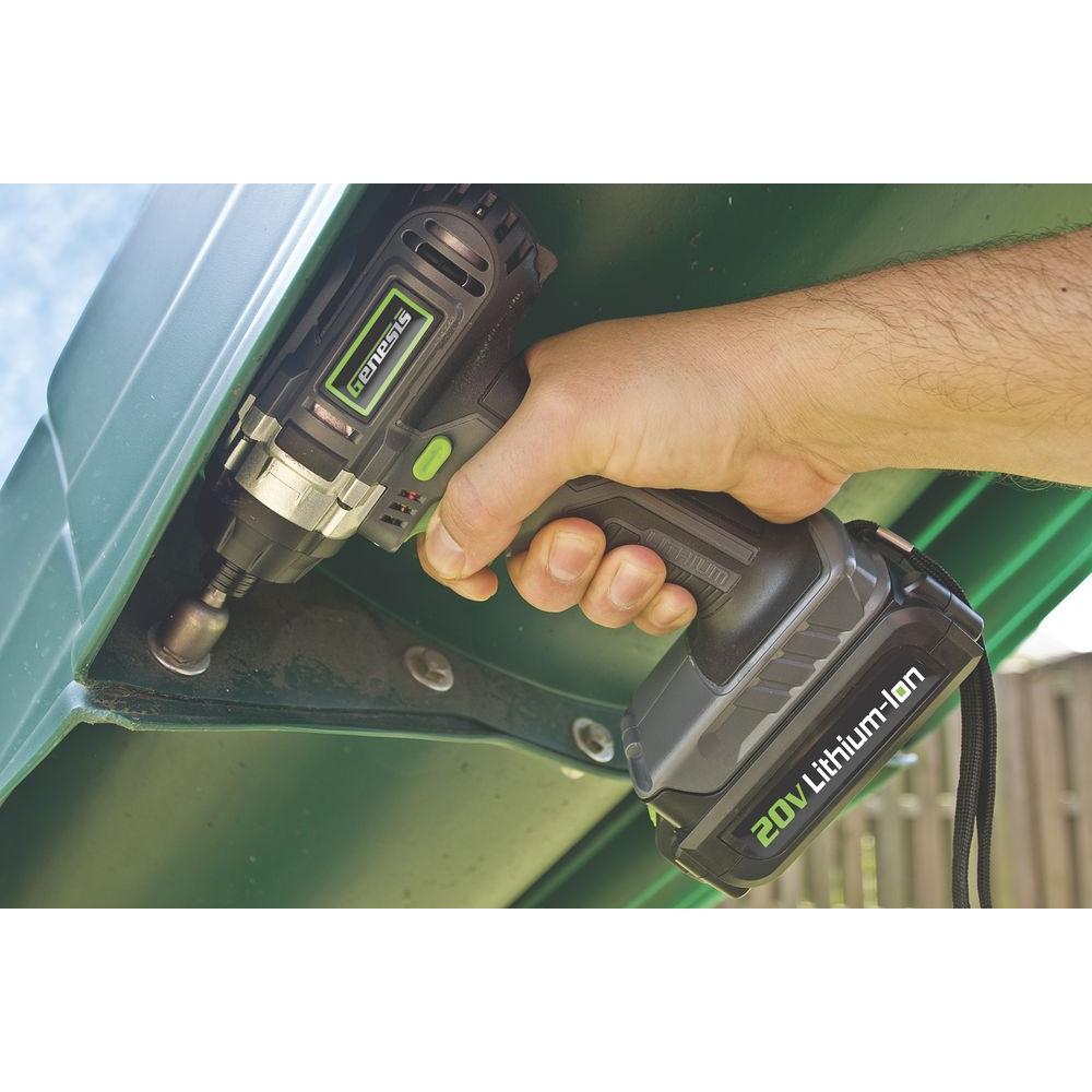 20-Volt Lithium-ion Cordless Quick-Change Impact Driver with Light, Power Indicator, Charger, Battery and Bit - Super Arbor