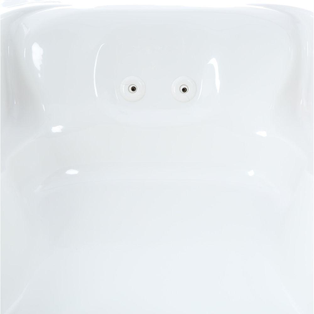 Cadet 60 in. x 42 in. Reversible Drain EverClean Whirlpool Tub in White - Super Arbor