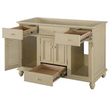 Cottage 48 in. W Bath Vanity Cabinet Only in Antique White - Super Arbor
