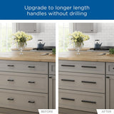Modern Arch 1 in. to 4 in. (25 mm to 102 mm) Champagne Bronze Adjustable Drawer Pull (5-Pack) - Super Arbor