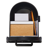 Arlington Large, Steel, Post-Mount Mailbox, Black - Super Arbor