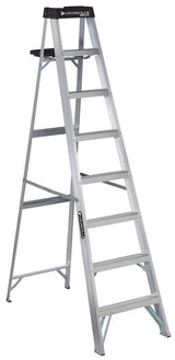 Louisville Ladder 8' Aluminum Step Ladder, 12' Reach, 250 lbs Load Capacity, W-2112-08S