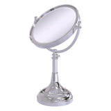 Allied Brass 8-in x 15-in Matte Gray Double-Sided Magnifying Countertop Vanity Mirror