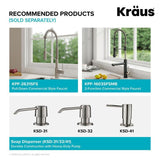 Kore Workstation Farmhouse/Apron-Front Stainless Steel 36 in. Single Bowl Kitchen Sink