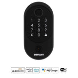 Defiant Hubspace Matte Black Round Biometric Fingerprint Electronic Touchpad Deadbolt