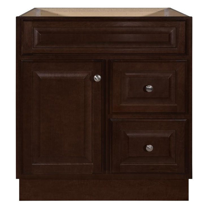 Hampton 30 in. W x 21 in. D x 33.5 in. H Bathroom Vanity Cabinet Only in Cognac